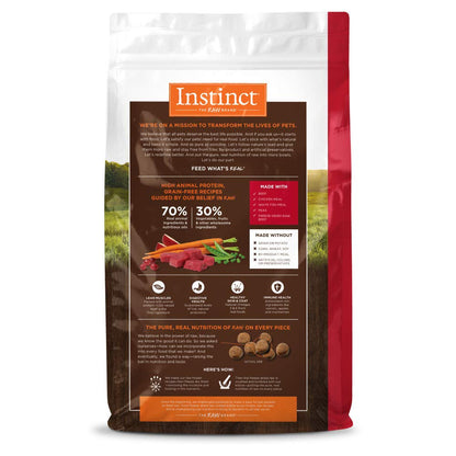 Instinct Original para Perro | Alimento Premium Sabor Res | Receta Sin Cereales 20 lb (9kg)