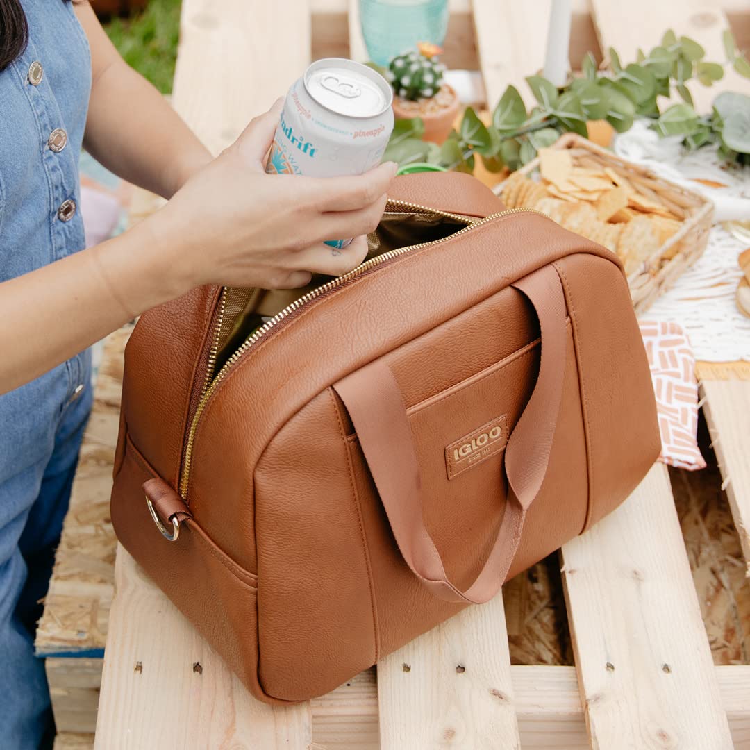 Igloo Luxe - Bolsa hielera de Cuero con Aislamiento de Lados Suaves