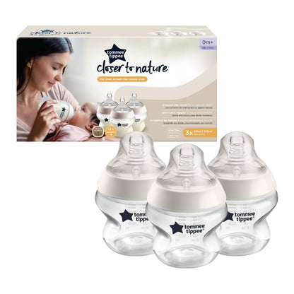 Tommee Tippee Closer to Nature - Botella para bebé, 3 unidades, 3 unidades