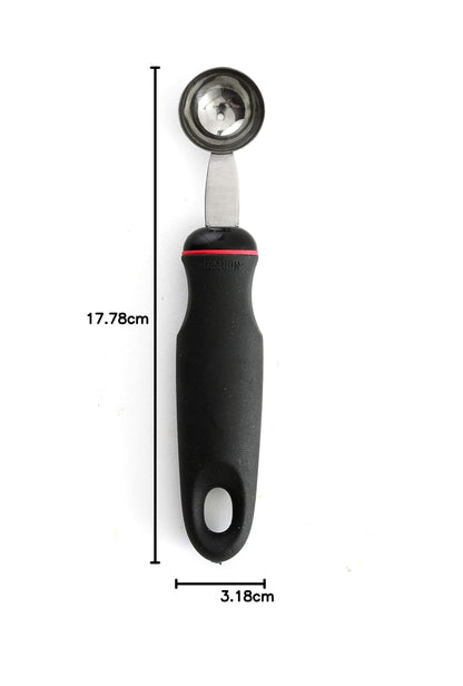 Norpro 110 Productos Grip-EZ Descorazonador de frutas, Sacabolas para melón y sandía, negro, 3 cm de diámetro