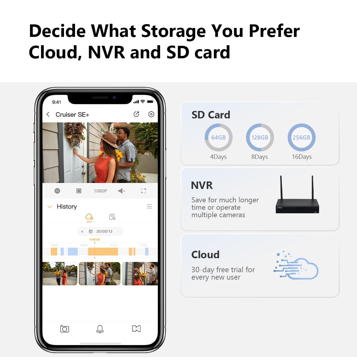 Imou Cruiser SE+ 4MP Cámara Vigilancia WiFi Exterior con Visión Nocturna en Color, IP66 Cobertura Visual de 360​​°, Sirena y Luz Blanca/Detección de Humanos/Audio bidireccional/Ranura MicroSD