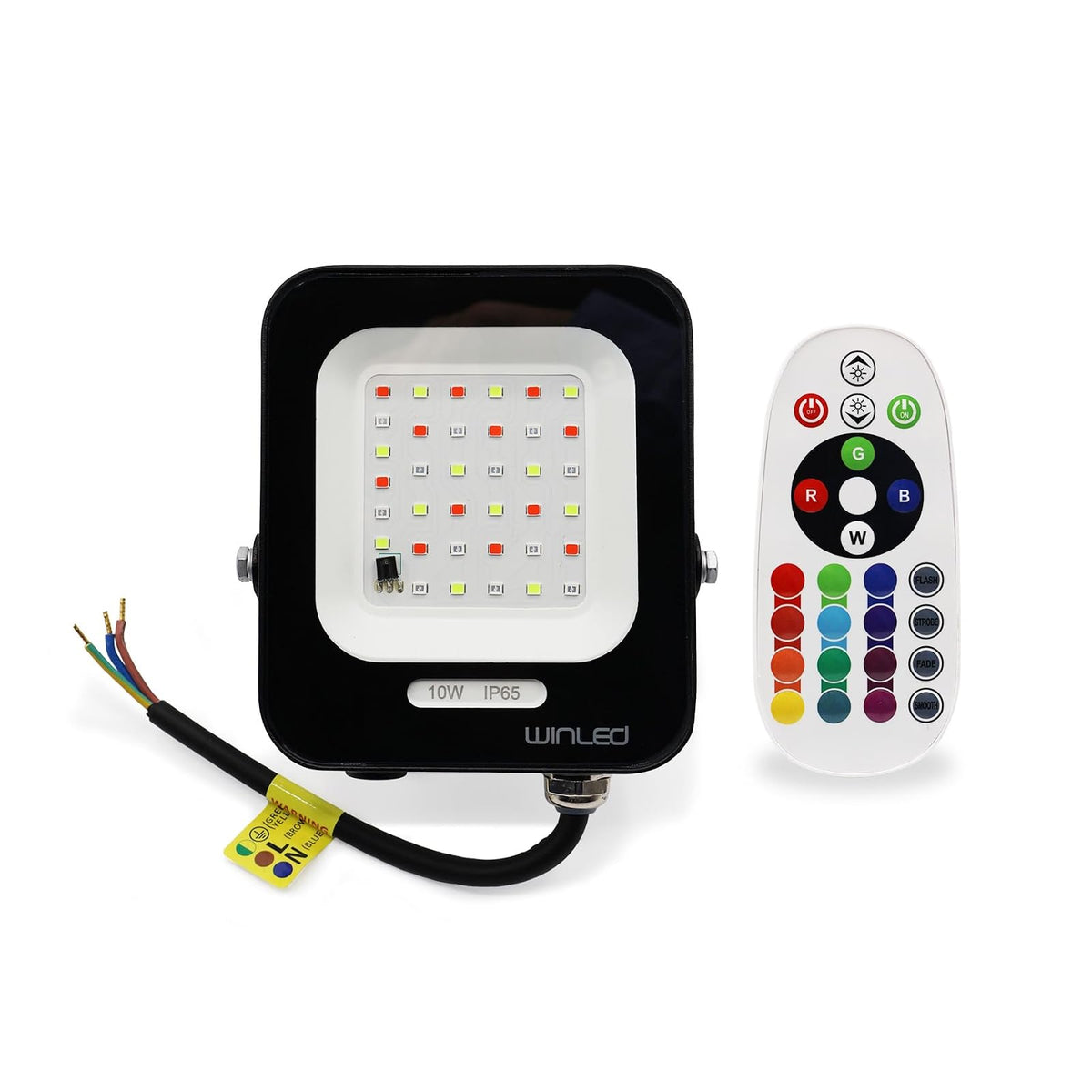 Reflector LED, WRE-004, RGB 10W Multicolor Exterior IP65, 700 Lúmenes, Control de Colores, Luz Decorativa para Jardín, Fachada, Terraza y Eventos, Winled
