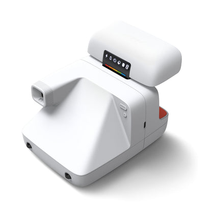 Polaroid - Cámara instantánea con Tapa + Paquete de película a Color (16 Fotos Incluidas) - Blanco (6652) - Sistema hiperfocal de 4 Lentes, Enfoque automático de Sonar y análisis de sentencias con