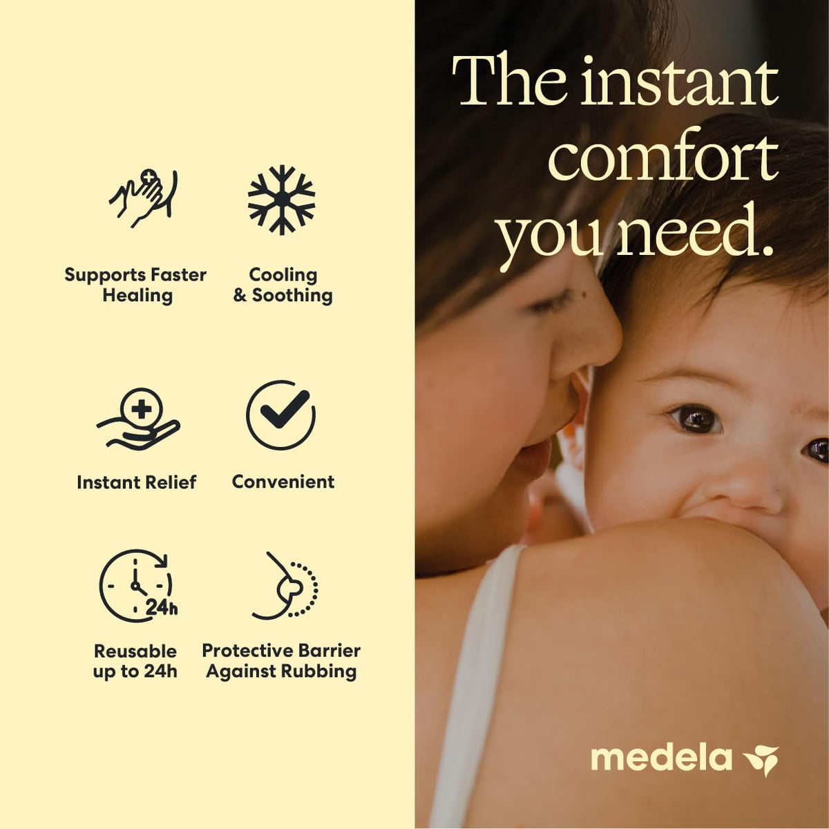 Medela | Parches de Hidrogel para Lactancia | Pezones Agrietados/Doloridos | Contiene: 4 piezas