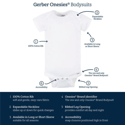 Gerber Paquete de 8 mamelucos para bebés y niñas