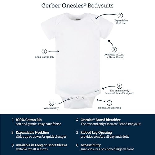 Gerber Baby - overol de manga corta (8 unidades)