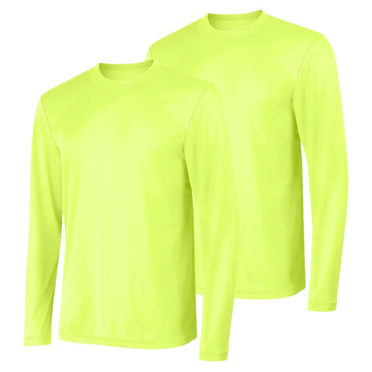 Hanes Camiseta de Manga Larga Cool Dri para Hombre UPF 50+ (Paquete de 2)