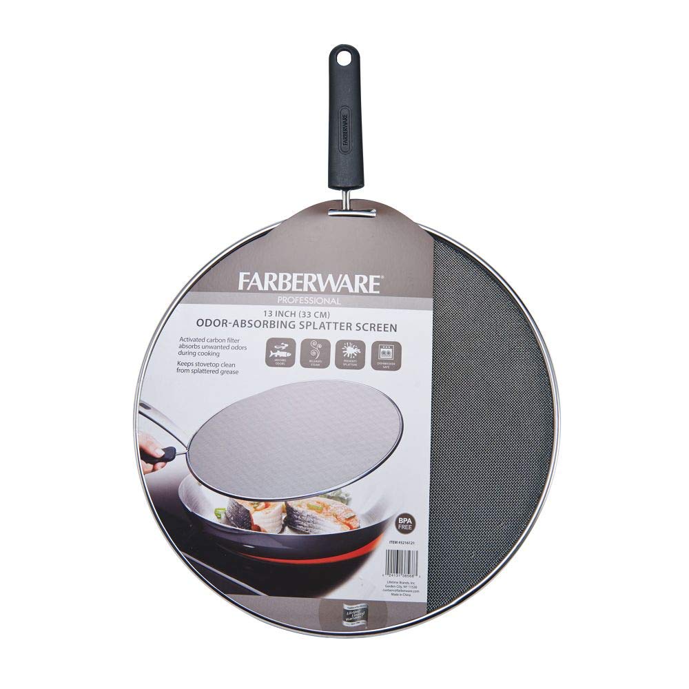 Farberware Pantalla profesional de acero inoxidable que absorbe el olor, 13 pulgadas