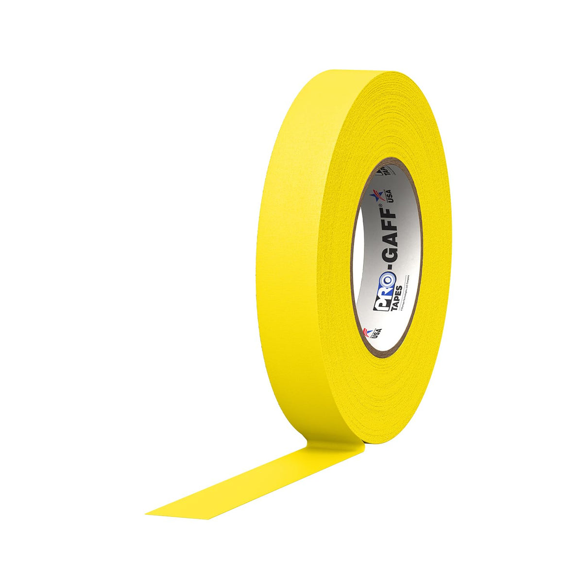 Pro Tapes Cinta Gaffer Mate con Adhesivo de Goma - 1" (Pack of 1) - Amarillo