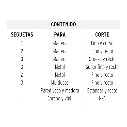 Truper JSCA-16-T, Juego de 16 seguetas, zanco "T"