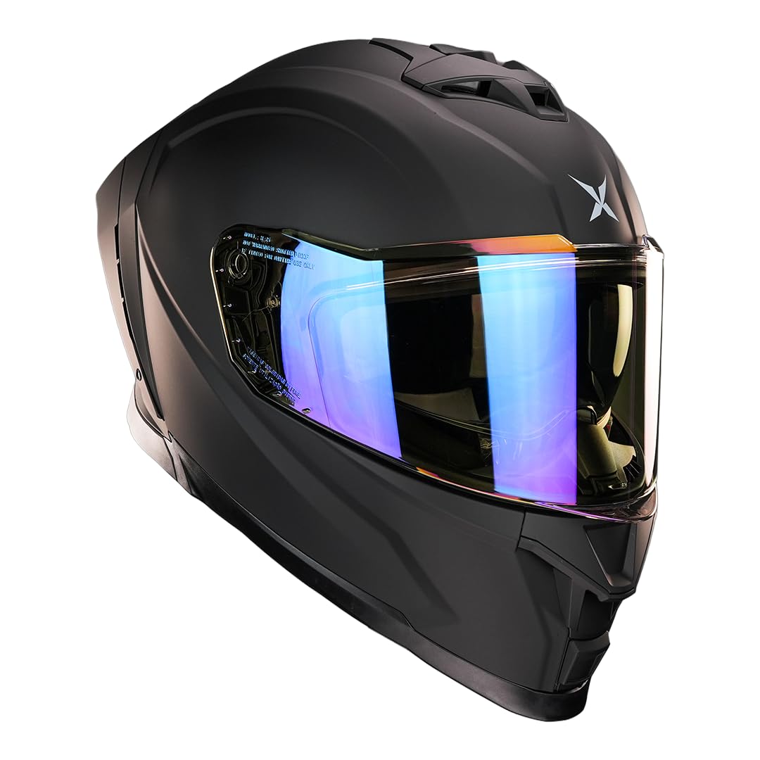 KOV Casco Thanos Negro Mate Integral AERODINAMICO para Moto Certificado Dot Y ECE 22-06