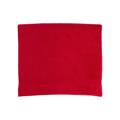 Nautica, Toalla Medio Baño 100% Algodón, Color Rojo, Montford.