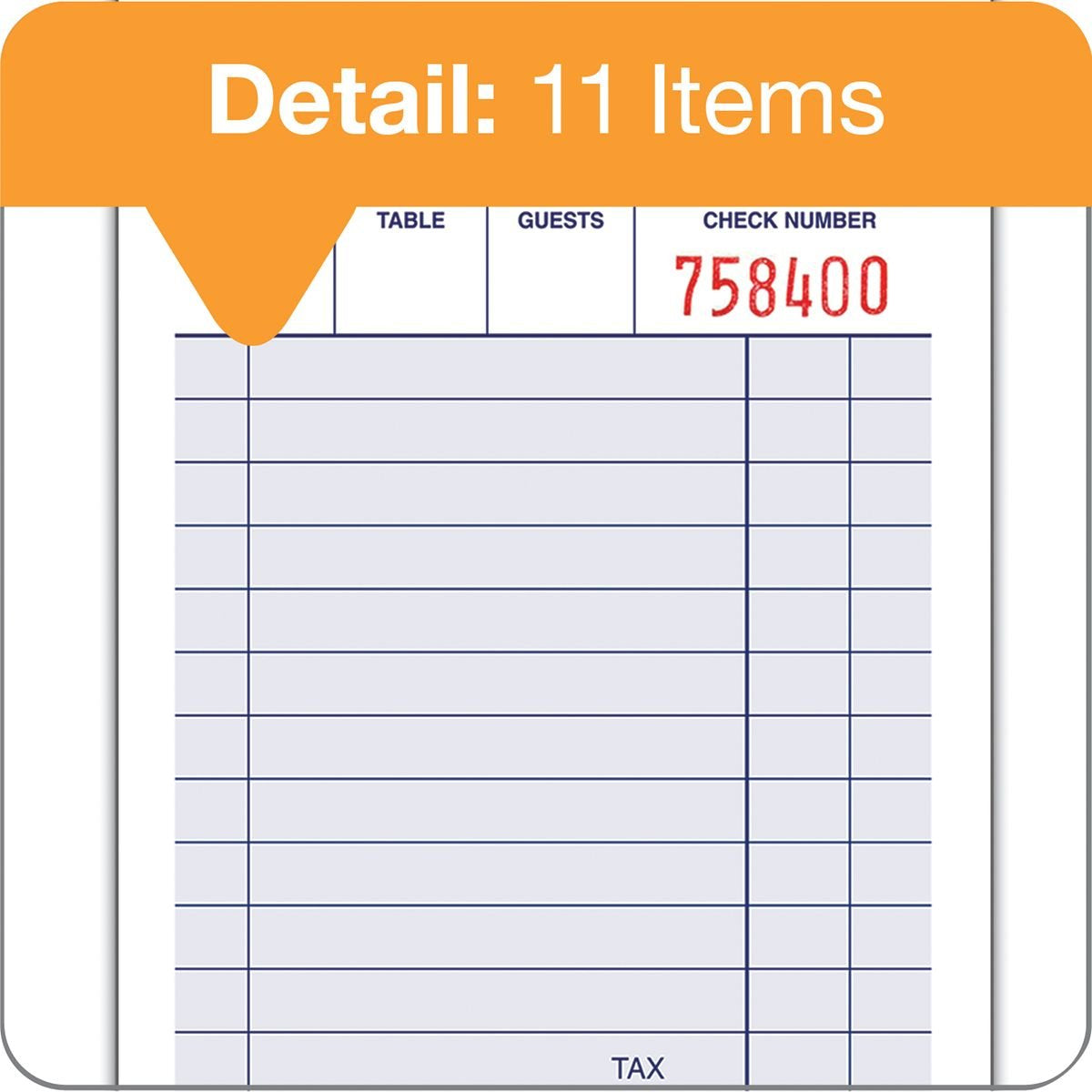 Adams Almohadilla de cheques de invitados, una sola pieza, blanco, 3-11/32 pulgadas x 5-7/16 pulgadas, 100 hojas/bloc, 12 almohadillas/paquete (2100-12)