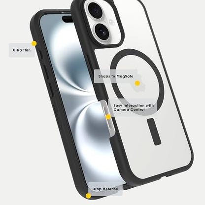 OtterBox - Carcasa para iPhone 16 Pro MAX React Series - Stardust | Funda con MagSafe, resistente a golpes y caídas, ultrafina, probada según las normas MIL-STD 810G