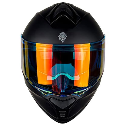 KOV Casco Thunder ABATIBLE Negro Mate para Moto Mica Night Vision Certificado Dot