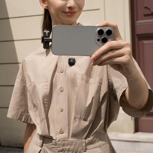 DJI Mic Mini (1 TX + 1 RX), superligero, Sonido Lleno de Detalles | Cancelación ruido, límite autom., micrófono inalámbrico para cámaras/iPhone/Android, vlogs, streaming, transmisión 400m