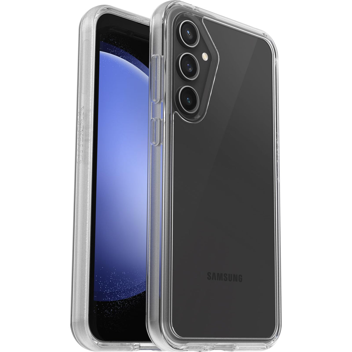 OtterBox - Funda Transparente para Galaxy S23 FE Symmetry Series – Transparente, Ultra Elegante, Compatible con Carga inalámbrica, Bordes elevados Que protegen la cámara y la visualización (la Unidad