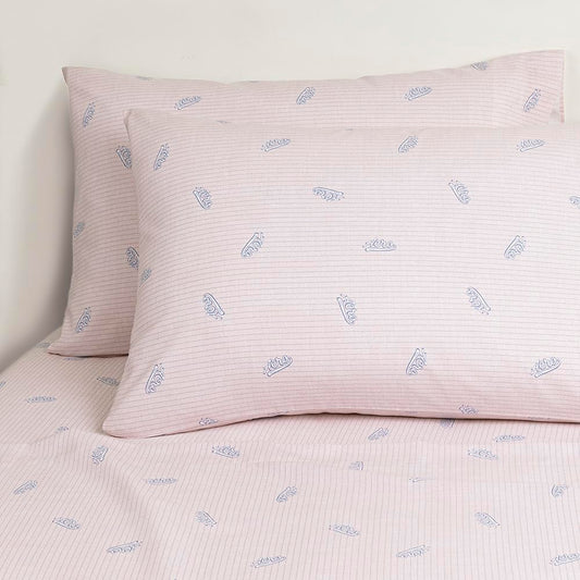 Aeropostale MXHSA01048169 Juego de Sábanas Rachel 50% Algodón, 50% Poliéster, Color Rosa, Queen