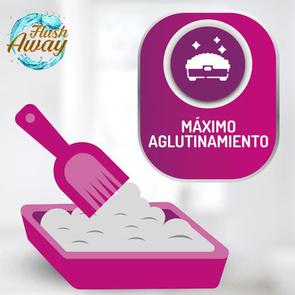 Fancy Pets Arena para Gatos de Bentonita Soluble Desechable en Inodoro Libre de Polvo 4kg Flush Away