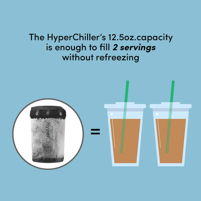 HyperChiller HC3 - Enfriador patentado para café helado/bebidas, nuevo, mejorado, más fuerte y más duradero Listo en un minuto, reutilizable para té helado, vino, licores, alcohol, jugo, 12 onzas,