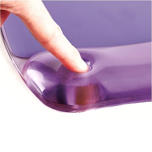 Fellowes - Alfombrilla de ratón y reposamuñecas de gel transparente, color morado