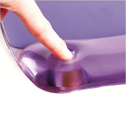 Fellowes - Alfombrilla de ratón y reposamuñecas de gel transparente, color morado