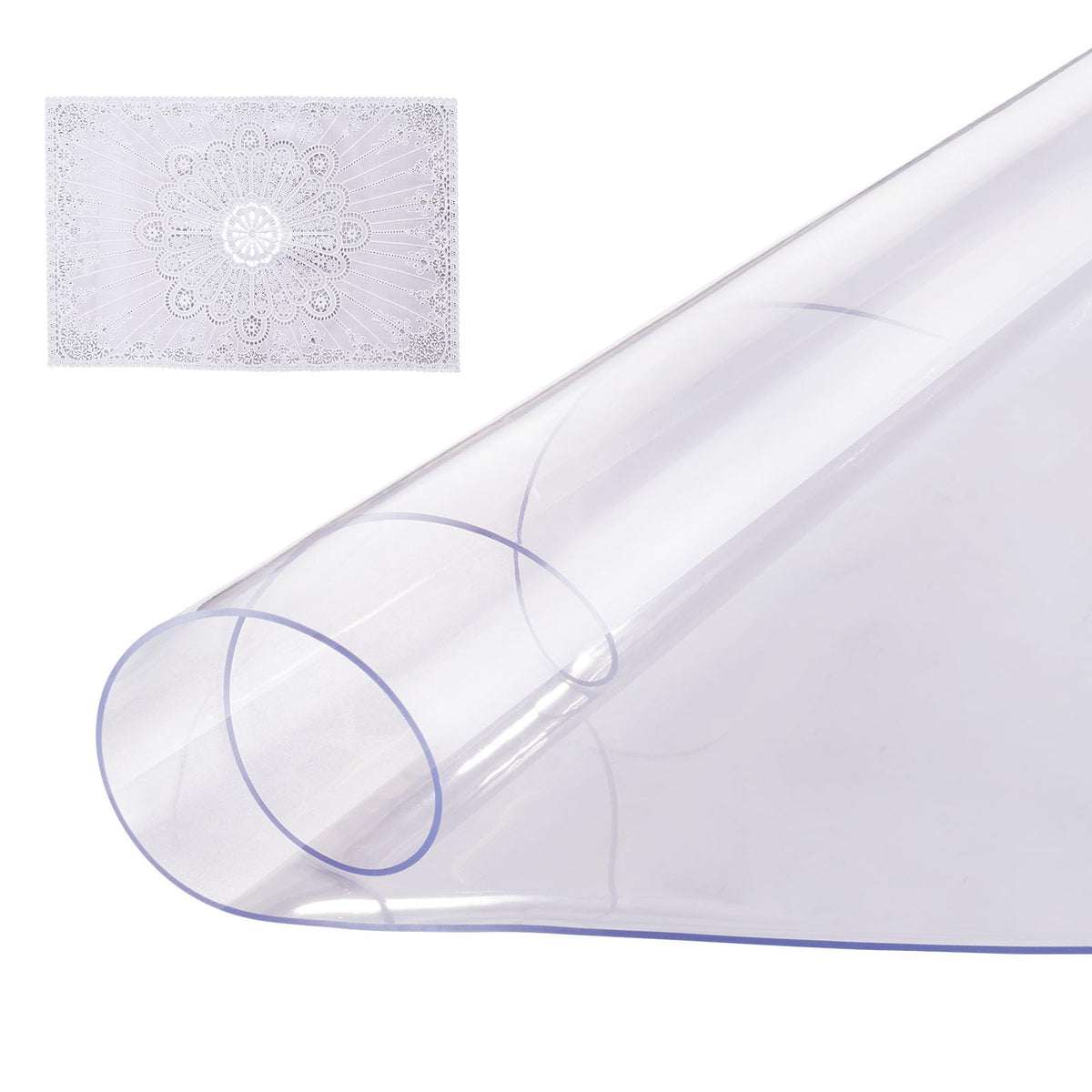 Mantel Protector de Mesa VEVOR de PVC Transparente - 106.7 cm (Redondo)