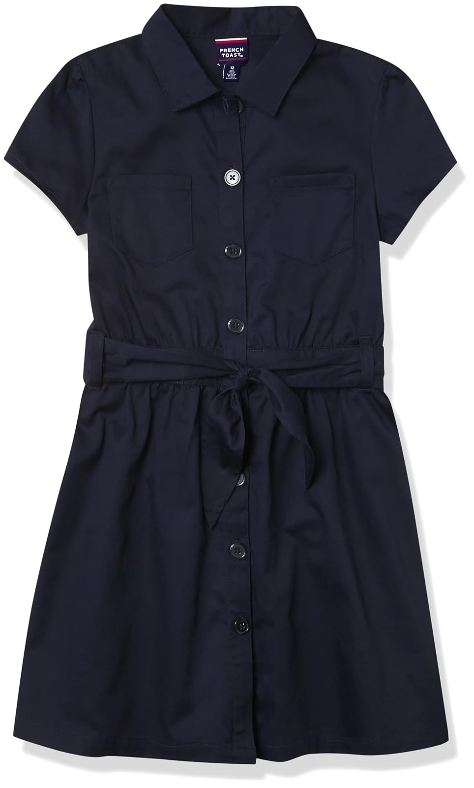 French Toast Vestido Camisero Safari para Niña - 6 - Navy