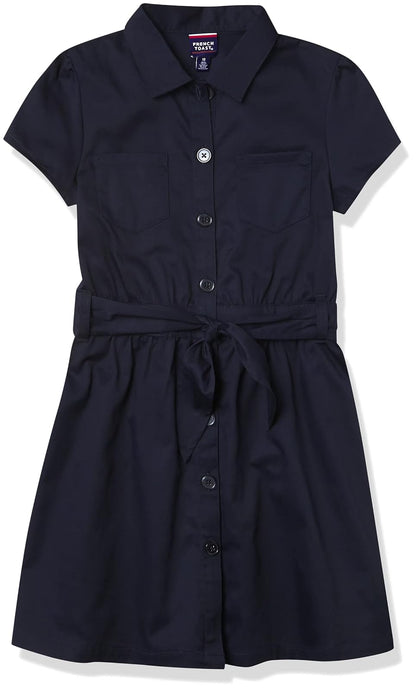 French Toast Vestido Camisero Safari para Niña - 6 - Navy