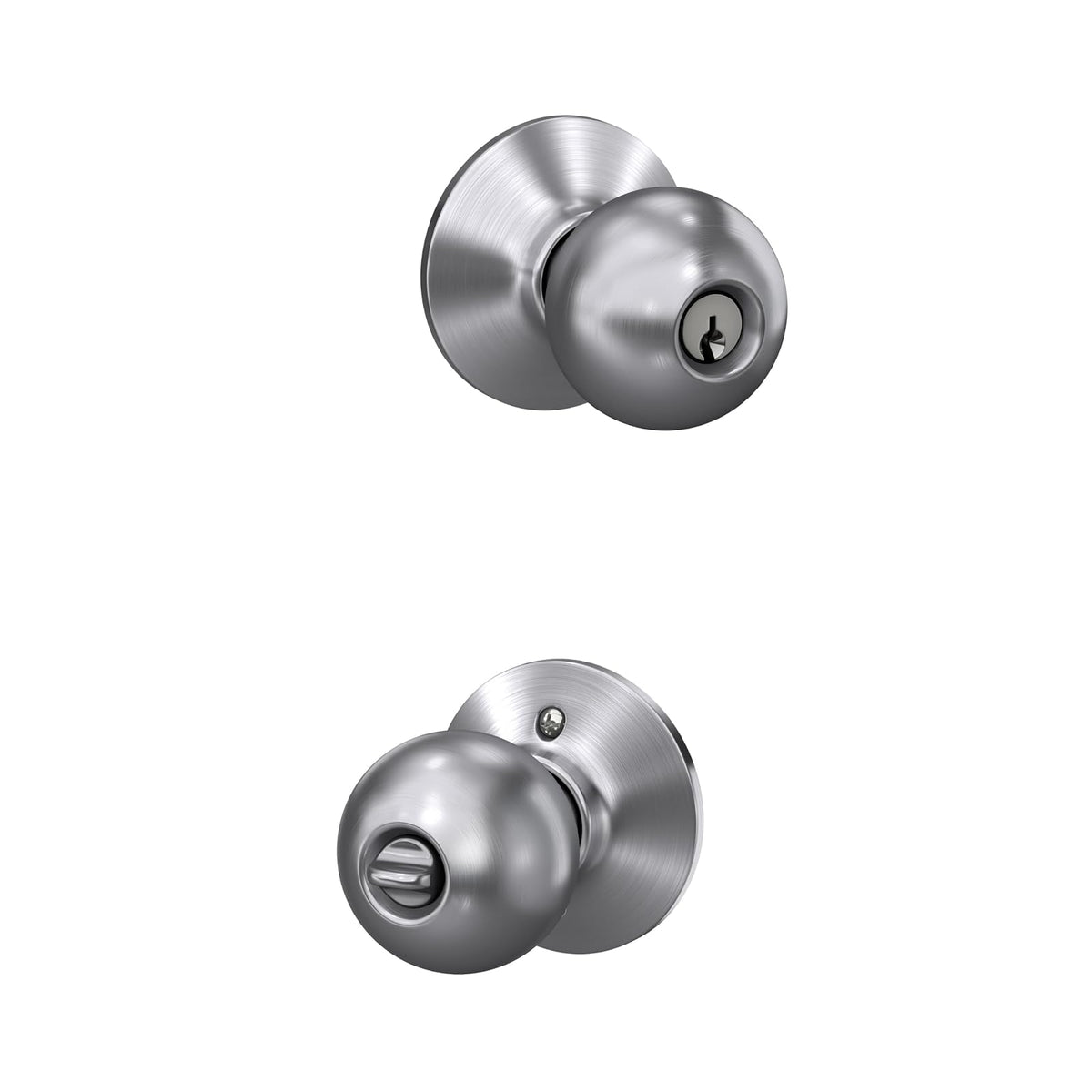 Schlage Cerradura Mecánica para Puerta, Línea Tradicional - Órbita - Estándar - Cromo satinado