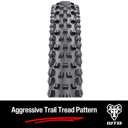 WTB Vigilante Mountain Bike Front Tire (27.5''/29'') Tubeless Folding - High Grip (Black/Tan, Optional SG1/SG2 Puncture Protection)'