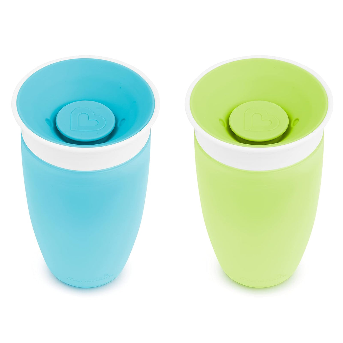 Munchkin Miracle 360 Vaso para niños, verde/azul, 295 ml, 2 unidades