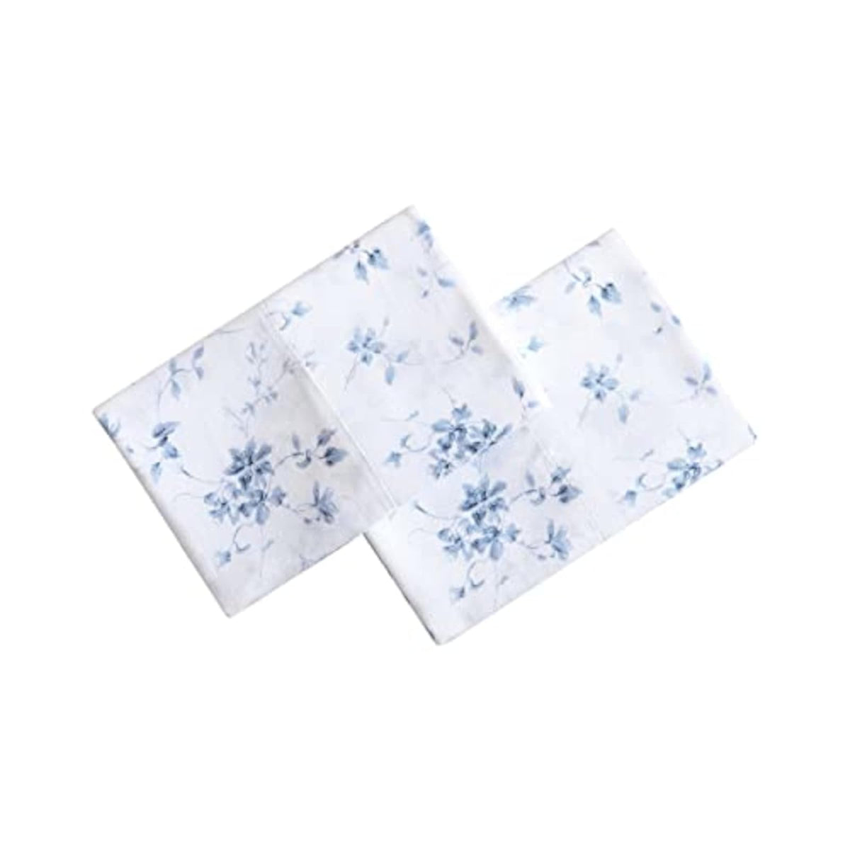 Laura Ashley - Juego de Funda de Almohada de satén de algodón estándar | Satén de algodón suave, tacto suave y sedoso, acabado resistente a las arrugas, incluye 2 fundas de almohada