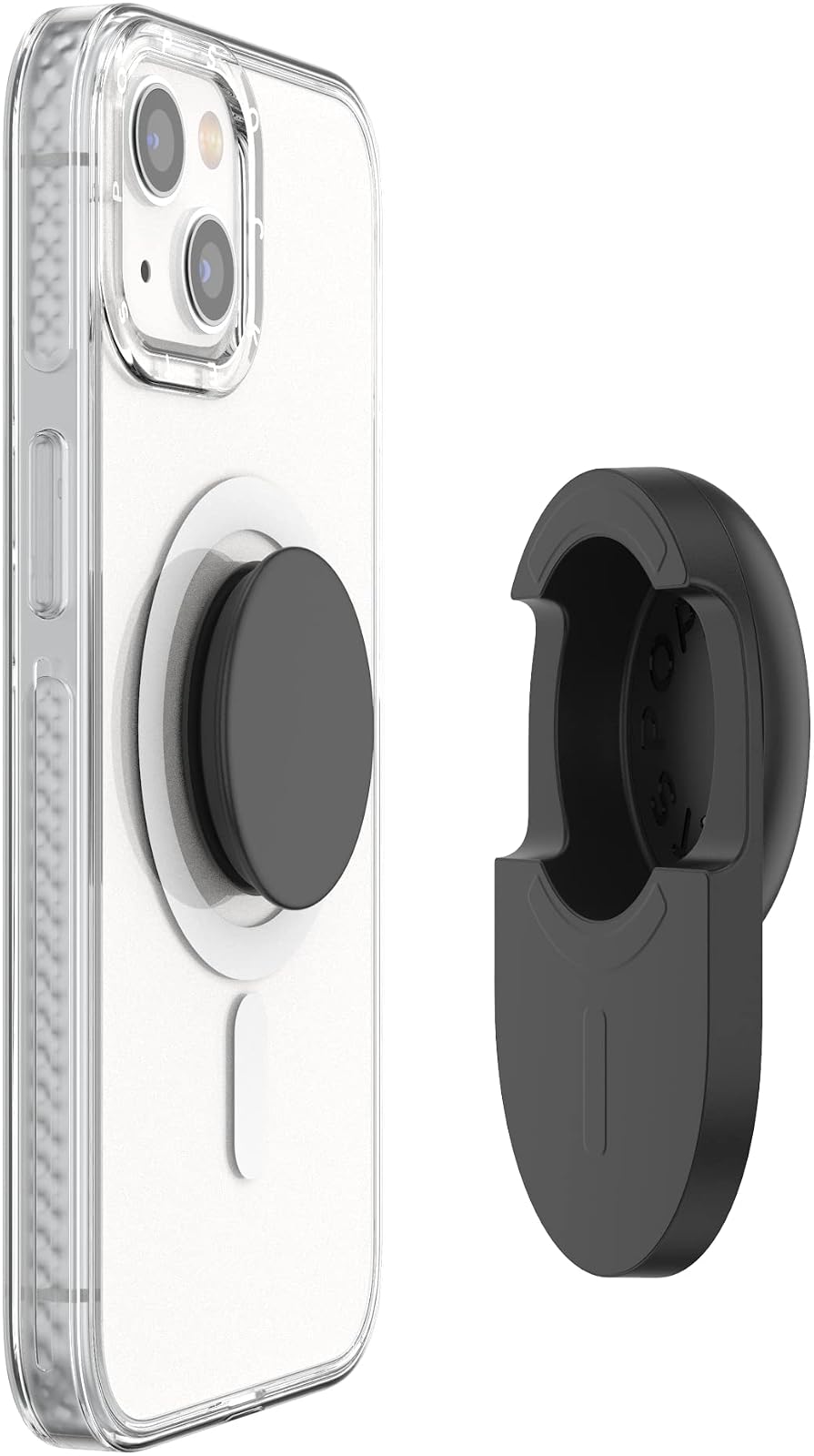 PopSockets: MagSafe - Soporte magnético para teléfono, Soporte magnético para teléfono, Soporte para teléfono, Color Negro