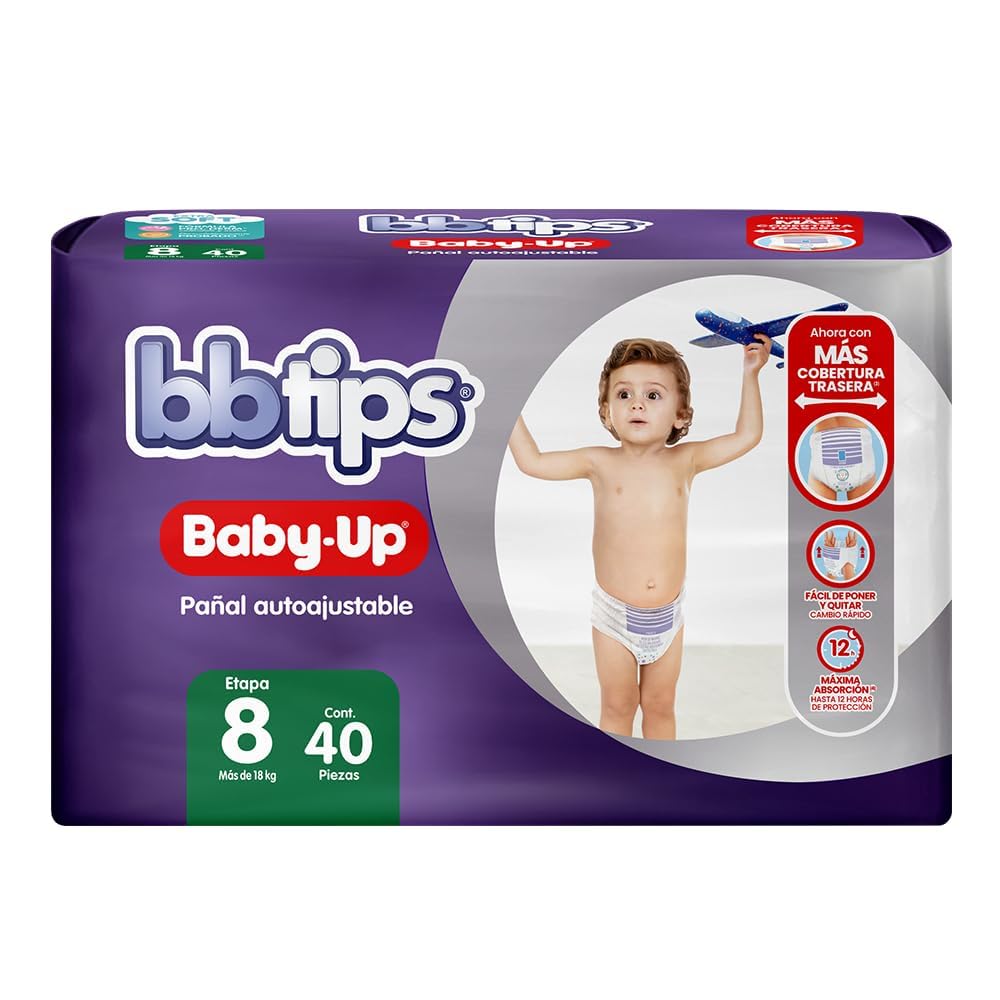 Bbtips Pañal Autoajustable Baby Up XXL T8 160 Piezas