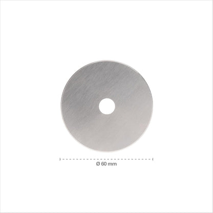 Fiskars - Cuchillas rotativas, 60 mm, 2 unidades, color gris