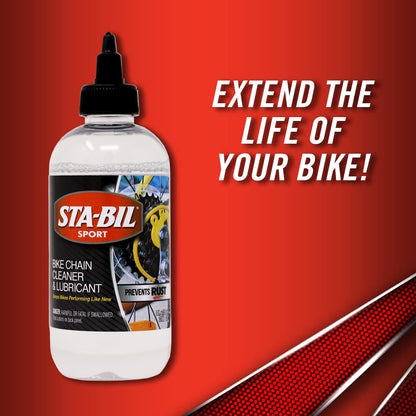 Sta-Bil 22406 Limpiador y Lubricante para Cadenas de Bicicleta 8 oz, Transparente