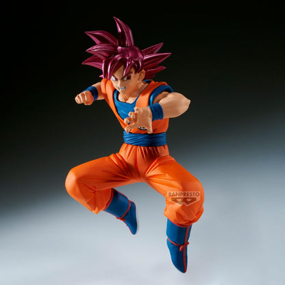 Banpresto - Dragon Ball Super Saiyan God Son Goku vs Beerus Match Makers Figura de colección 4.7 Pulgadas - Estatuilla Anime con Base y Pose dinámica para exhibición