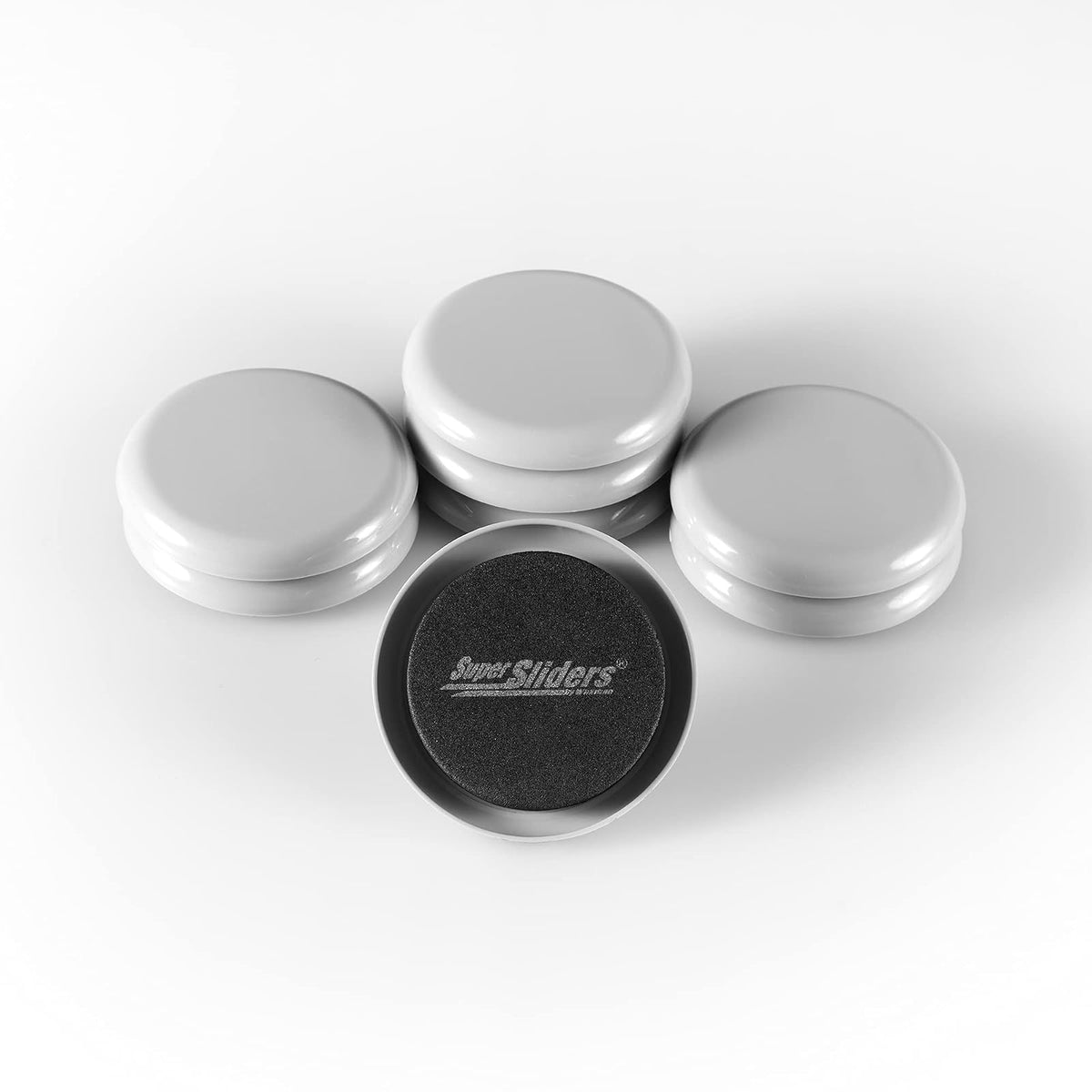 SuperSliders 4722695N - Deslizadores reutilizables para suelos de madera para mover cualquier artículo rápida y fácilmente, para carpeta, Gris, Gris