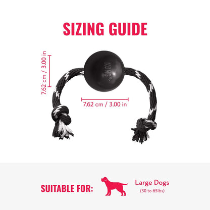 Kong Extreme Pelota de Caucho con Cuerda para Perros Grandes