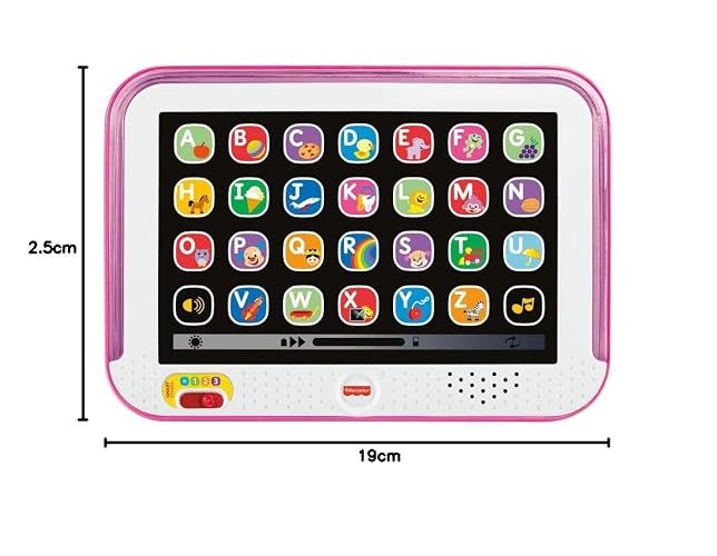 Fisher-Price Ríe y Aprende Juguete para Bebés Tablet De Aprendizaje Crece Conmigo Rosa