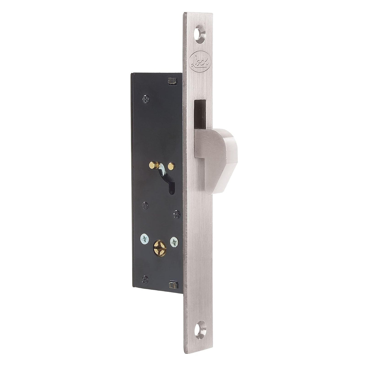 Lock L2102 Cerrojo para Embutir Puertas Corredizas - Función: Gancho - Níquel satinado