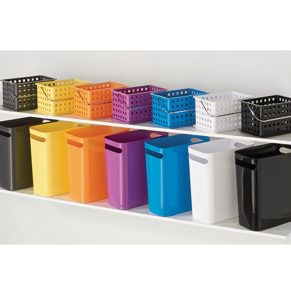 InterDesign Una - Papelera (30,5 cm), Color Azul, Basurero, Negro, 10" Inch, 1