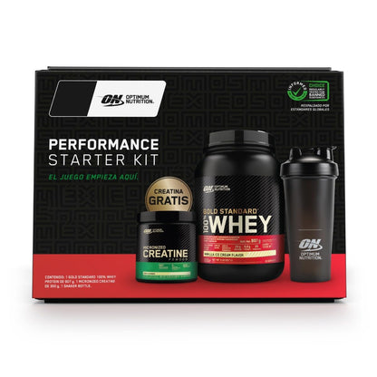 ON Starter Kit - Proteína ON Whey 2 lb vainilla + Creatina 300g + Shaker | Incluye Shaker
