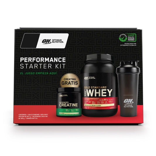 ON Starter Kit - Proteína ON Whey 2 lb vainilla + Creatina 300g + Shaker | Incluye Shaker