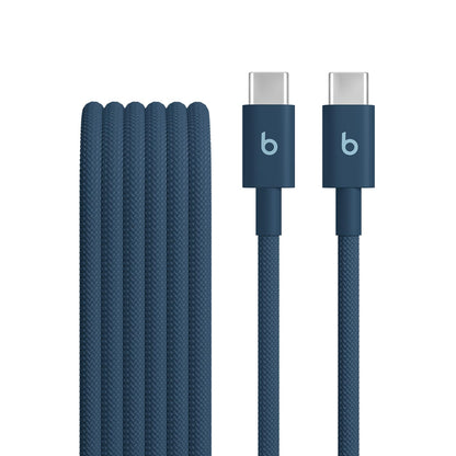 Beats Paquete de 2 Cables USB-C a USB-C Trenzados, 1.5 m - Azul explosivo - (1.5 m)