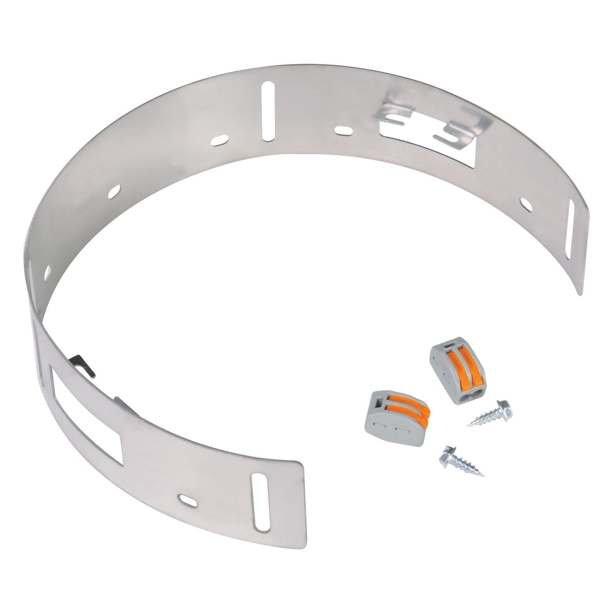 HALO ML7RAB - Correa adaptadora LED empotrable de 6 pulgadas que se adapta a carcasas sin soportes de resorte de torsión, paquete de 4, gris, blanco