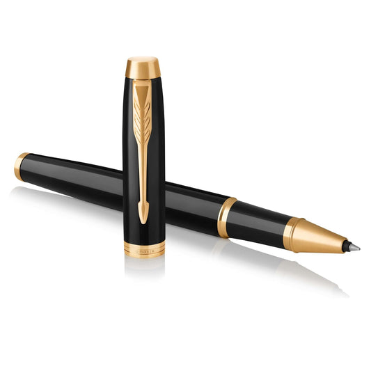 Parker IM Bolígrafo, Negro (Black and Gold), Punta Fina