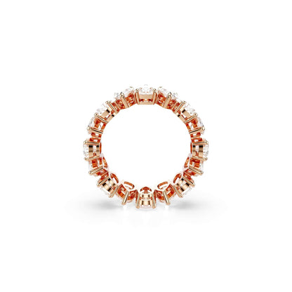 Swarovski Anillo Matrix Vittore, Talla pera, Blanco, Acabado tono oro rosa