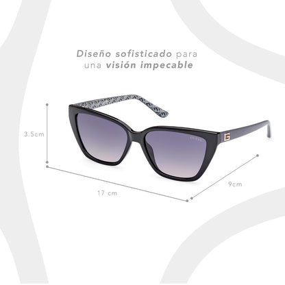 Guess Lentes de Sol GU7919 para Mujer, Armazón Inyectado con Detalles Metálicos, Micas con Protección UV Nivel 3